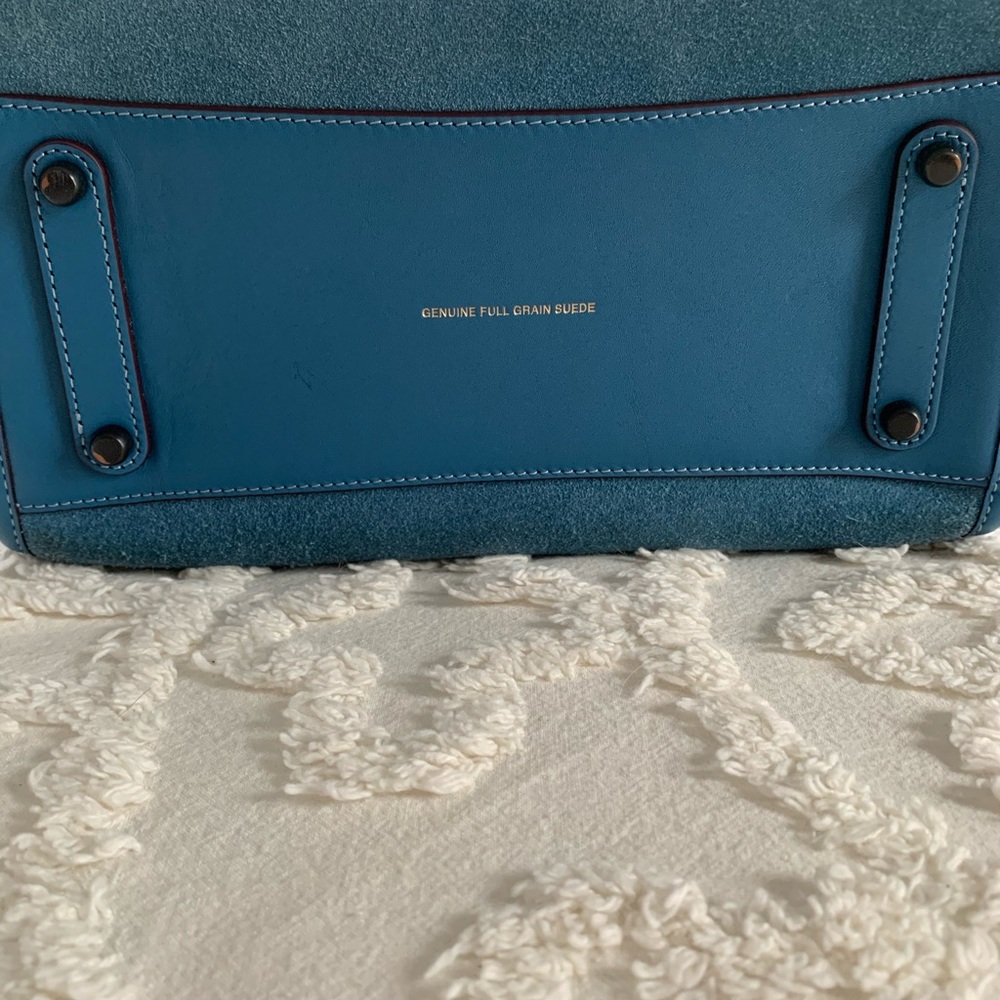 Coach blue chambray suede rogue 25 handbag - Picture 2 of 8